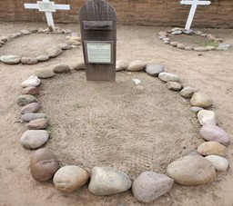Yankee Jim's gravesite at the El Compo Santo cemetery near Old Town